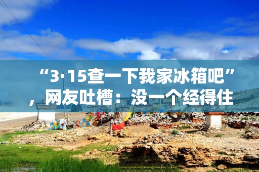 “3·15查一下我家冰箱吧”，网友吐槽：没一个经得住查！
