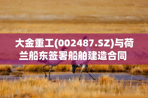 大金重工(002487.SZ)与荷兰船东签署船舶建造合同 合同总金额约1.56亿美元 2