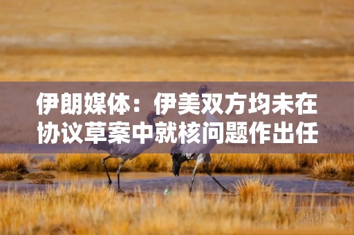 伊朗媒体：伊美双方均未在协议草案中就核问题作出任何约定