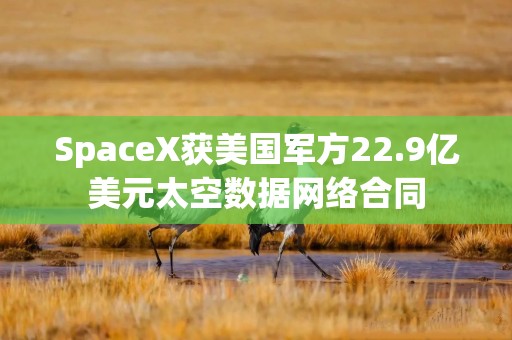 SpaceX获美国军方22.9亿美元太空数据网络合同