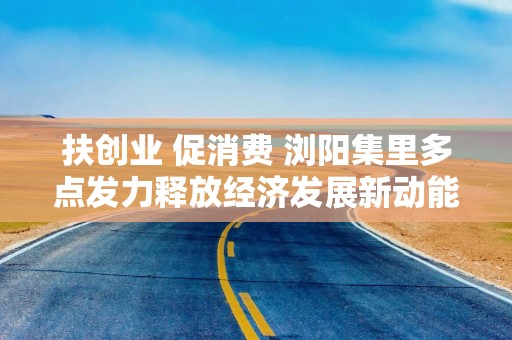 扶创业 促消费 浏阳集里多点发力释放经济发展新动能