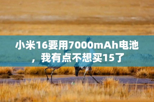 小米16要用7000mAh电池，我有点不想买15了