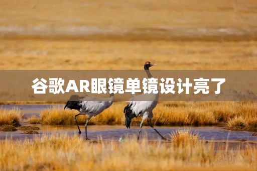 谷歌AR眼镜单镜设计亮了