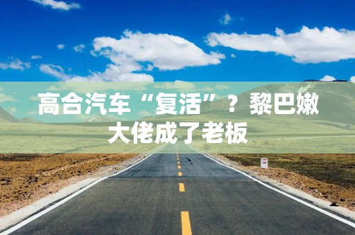 高合汽车“复活”？黎巴嫩大佬成了老板