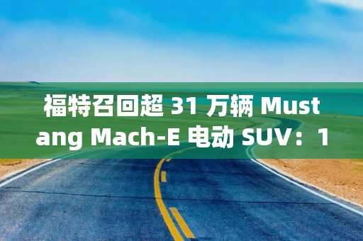 福特召回超 31 万辆 Mustang Mach-E 电动 SUV：12 伏电池故障或致车门无法打开，该车型已暂停销售