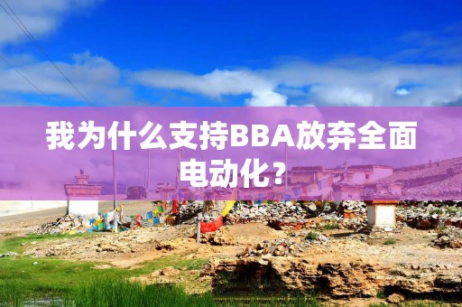 我为什么支持BBA放弃全面电动化？
