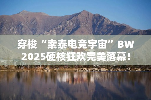 穿梭“索泰电竞宇宙”BW2025硬核狂欢完美落幕！