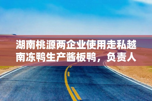 湖南桃源两企业使用走私越南冻鸭生产酱板鸭，负责人被判刑