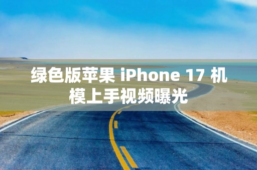 绿色版苹果 iPhone 17 机模上手视频曝光