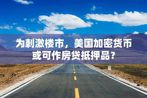 为刺激楼市，美国加密货币或可作房贷抵押品？