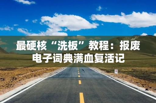 最硬核“洗板”教程：报废电子词典满血复活记