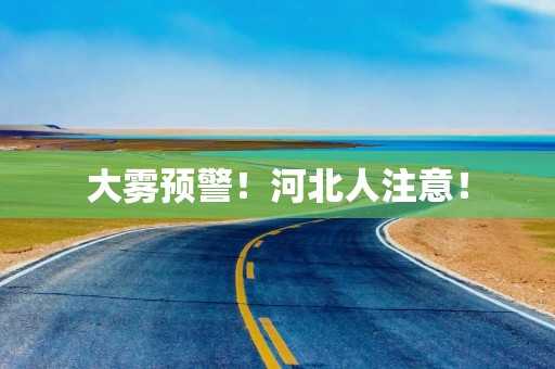 详细阅读:大雾预警!河北人注意! 大雾预警!河北人注意!