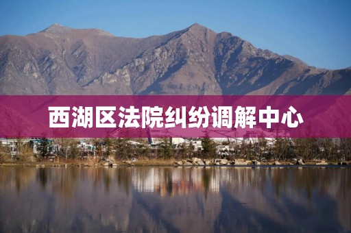 西湖区法院纠纷调解中心