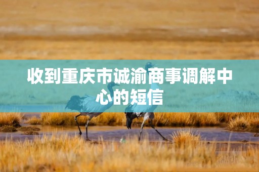 收到重庆市诚渝商事调解中心的短信