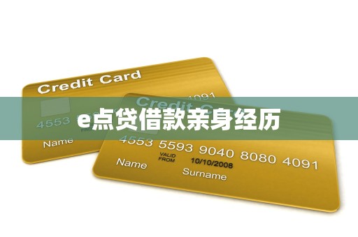 e点贷借款亲身经历