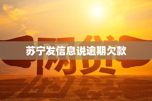 苏宁发信息说逾期欠款