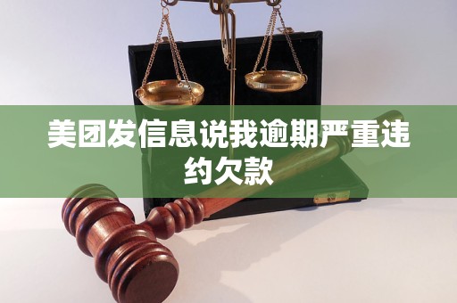 美团发信息说我逾期严重违约欠款