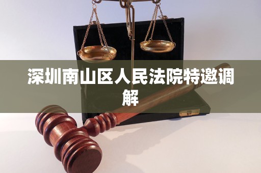深圳南山区人民法院特邀调解