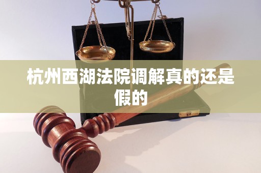 杭州西湖法院调解真的还是假的