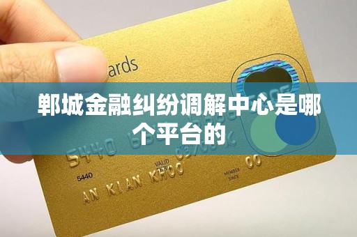 郸城金融纠纷调解中心是哪个平台的