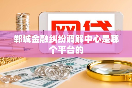 郸城金融纠纷调解中心是哪个平台的