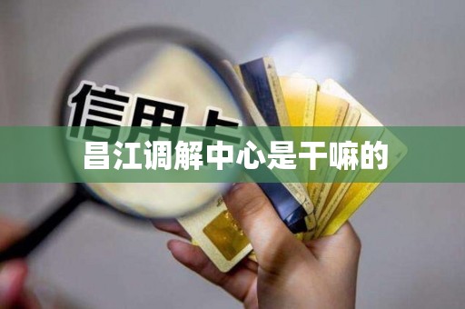 昌江调解中心是干嘛的