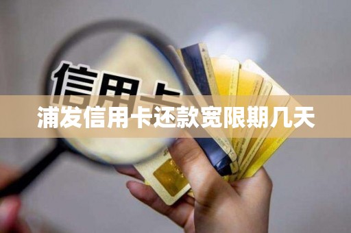浦发信用卡还款宽限期几天