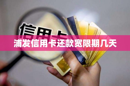 浦发信用卡还款宽限期几天