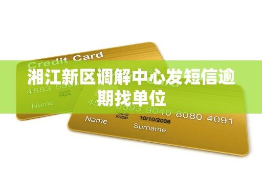 湘江新区调解中心发短信逾期找单位