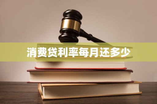 消费贷利率每月还多少