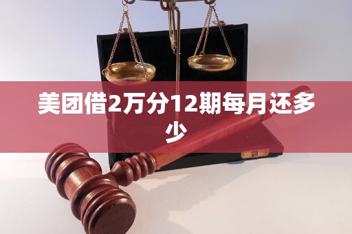 美团借2万分12期每月还多少