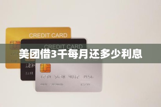 美团借3千每月还多少利息