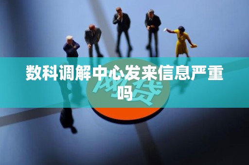 数科调解中心发来信息严重吗