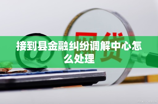 接到县金融纠纷调解中心怎么处理