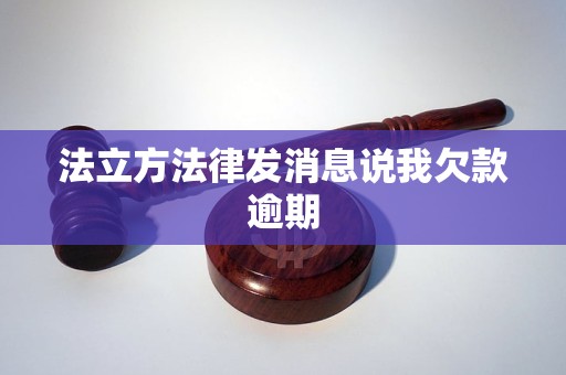 法立方法律发消息说我欠款逾期