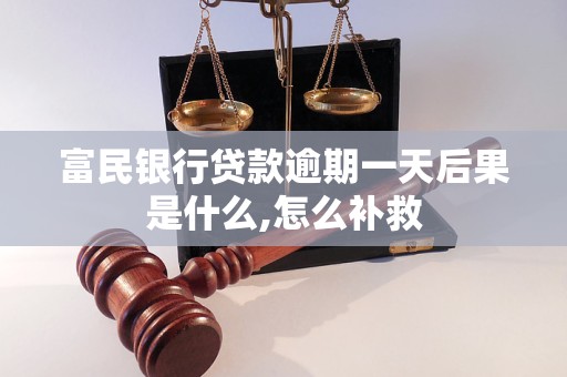 富民银行贷款逾期一天后果是什么,怎么补救