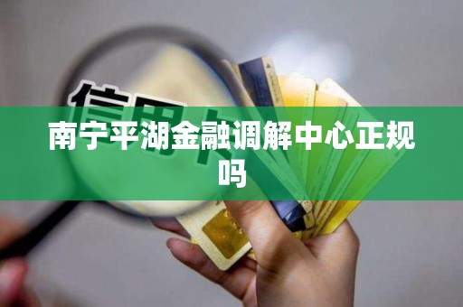 南宁平湖金融调解中心正规吗
