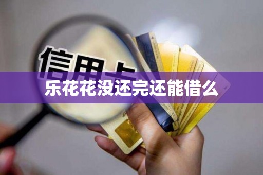 乐花花没还完还能借么