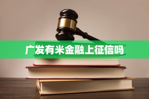 广发有米金融上征信吗