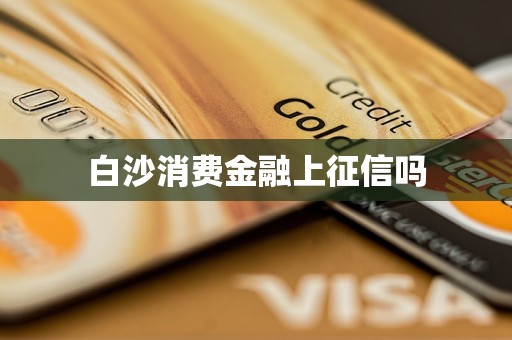 白沙消费金融上征信吗