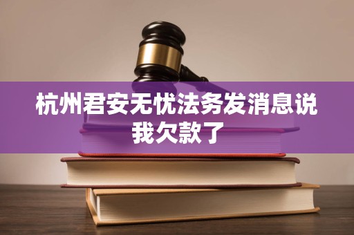 杭州君安无忧法务发消息说我欠款了