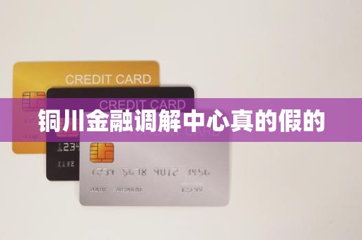 铜川金融调解中心真的假的