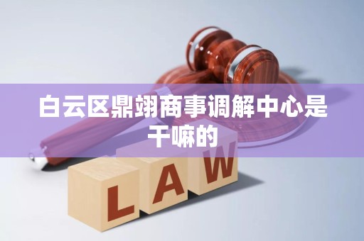 白云区鼎翊商事调解中心是干嘛的