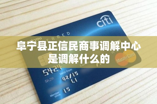 阜宁县正信民商事调解中心是调解什么的