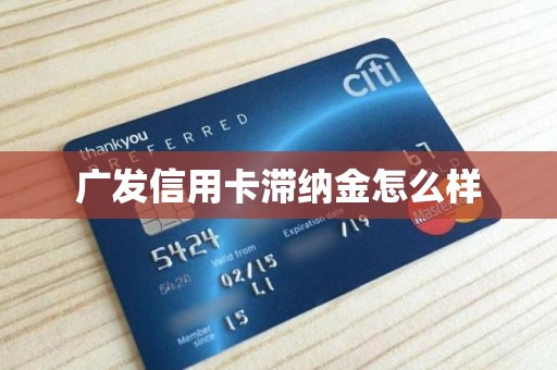 广发信用卡滞纳金怎么样