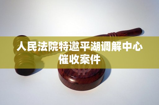 人民法院特邀平湖调解中心催收案件
