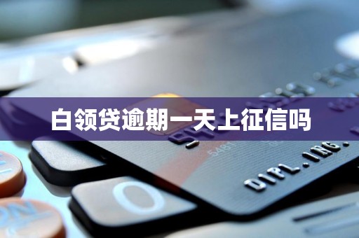 白领贷逾期一天上征信吗