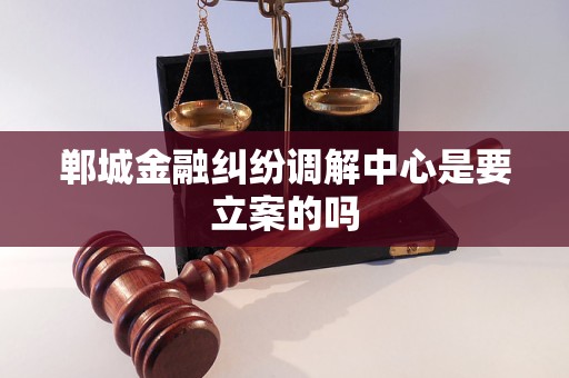 郸城金融纠纷调解中心是要立案的吗