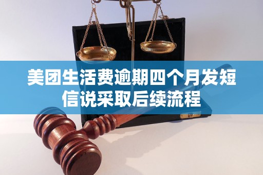 美团生活费逾期四个月发短信说采取后续流程