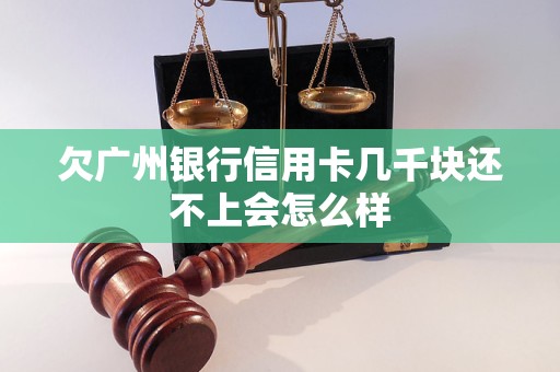 欠广州银行信用卡几千块还不上会怎么样